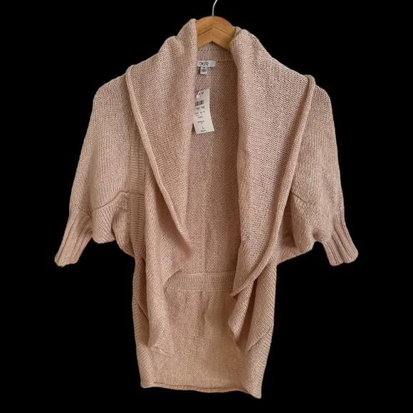 NWT Cache’ Size Small Blush Pink Open Front Cardigan Sweater Wedding Party New - Picture 1 of 5